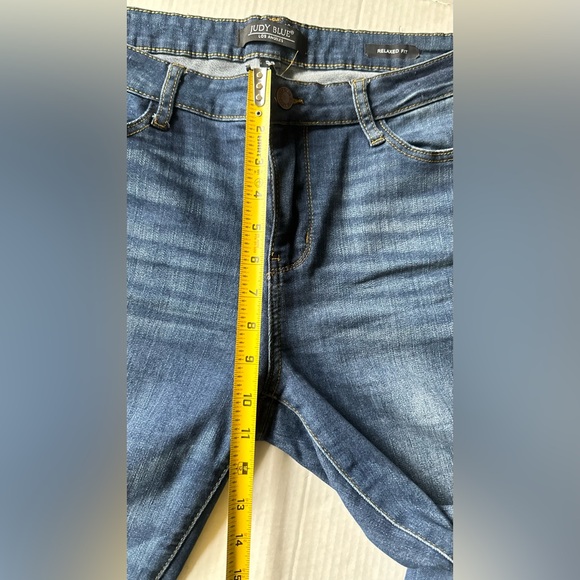 Judy Blue Relaxed Fit Straight Leg Jeans Women 31 Dark Blue Stretch JB82103 - Picture 5 of 10